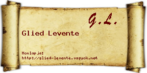 Glied Levente névjegykártya
