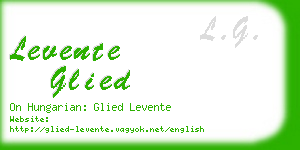 levente glied business card